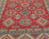 5x7 Red Kuba Afghan Hand Knotted Wool Area Rug